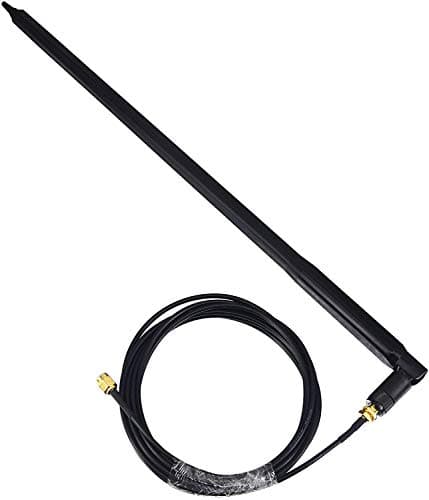High Gain 12dbi WiFi Router Universal Omni-Directional Antenna & 10ft RP-SMA Male to Female Extension Cable for Wireless Network Router, PCI/PCIe Card, USB Adapter, IP Camera 1 PCS