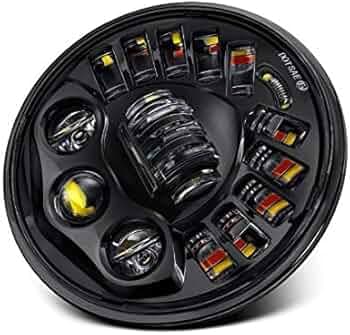 AUTOPOWERZ 5.75 Inch Round Led Headlight For Bajaj Avenger and Harley-Davidson (Model 3)