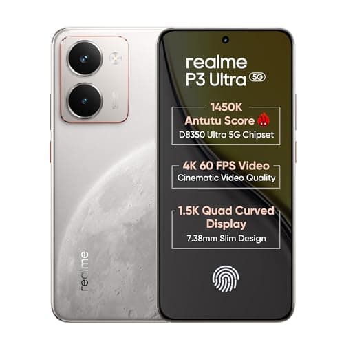 realme P3 Ultra 5G Smartphone 8+256GB Glowing Lunar White