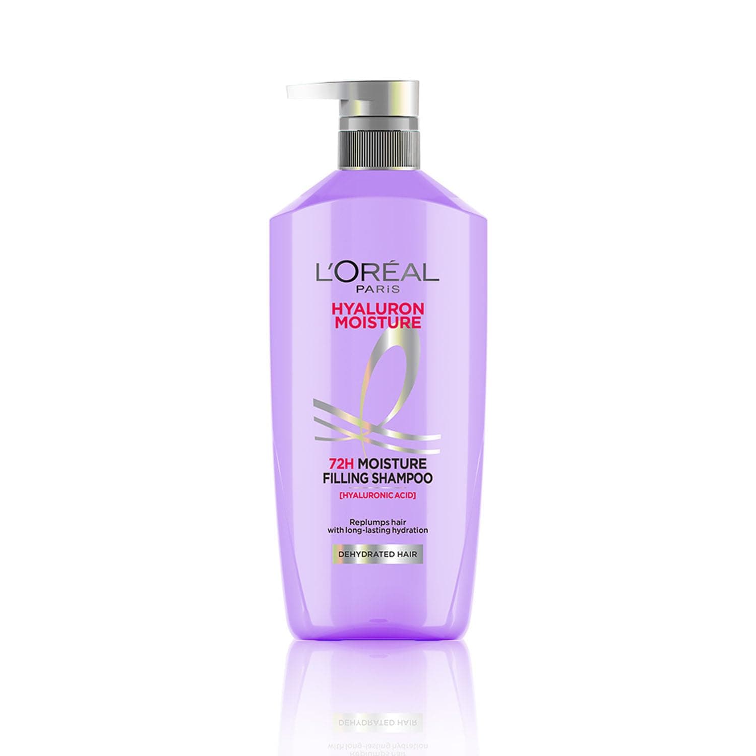 L'Oral Paris Hyaluron Moisture 72HR Moisture Filling Shampoo with Hyaluronic Acid, for Frizz-free, Hydrated and Bouncy Hair Full of Life | 800 ml