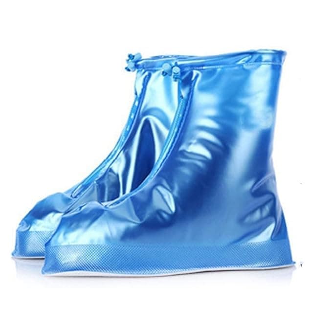 STAREWA 1 Pair Reusable Rain Shoe Cover for Men/Woman/Children, Waterproof Slip Resistant Over Shoes Mix Color 28.5cm (L-Size)