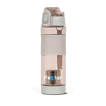 Pexlar Alkaline Water Filter Bottle | Alkaline Water Generator | Grey | 650 ml | BPA Free, Plastic