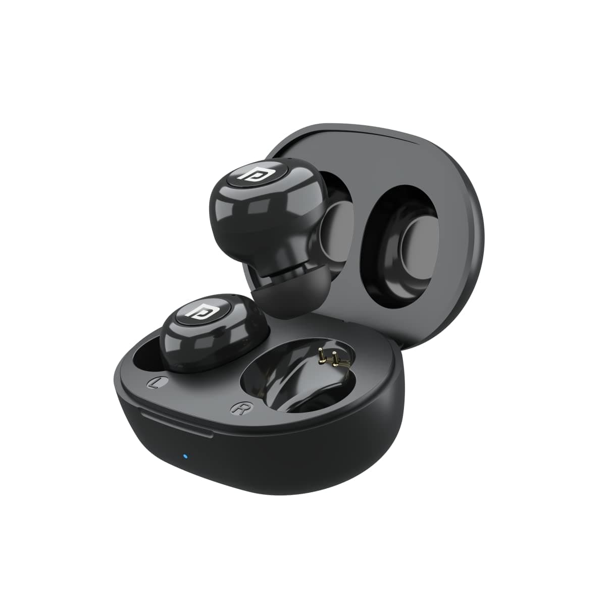 Portronics Harmonics Twins S3 Smart TWS Bluetooth 5.2 Earbuds with 20 Hrs Playtime, 8 MM Drivers, Lightweight Earbuds(Black)