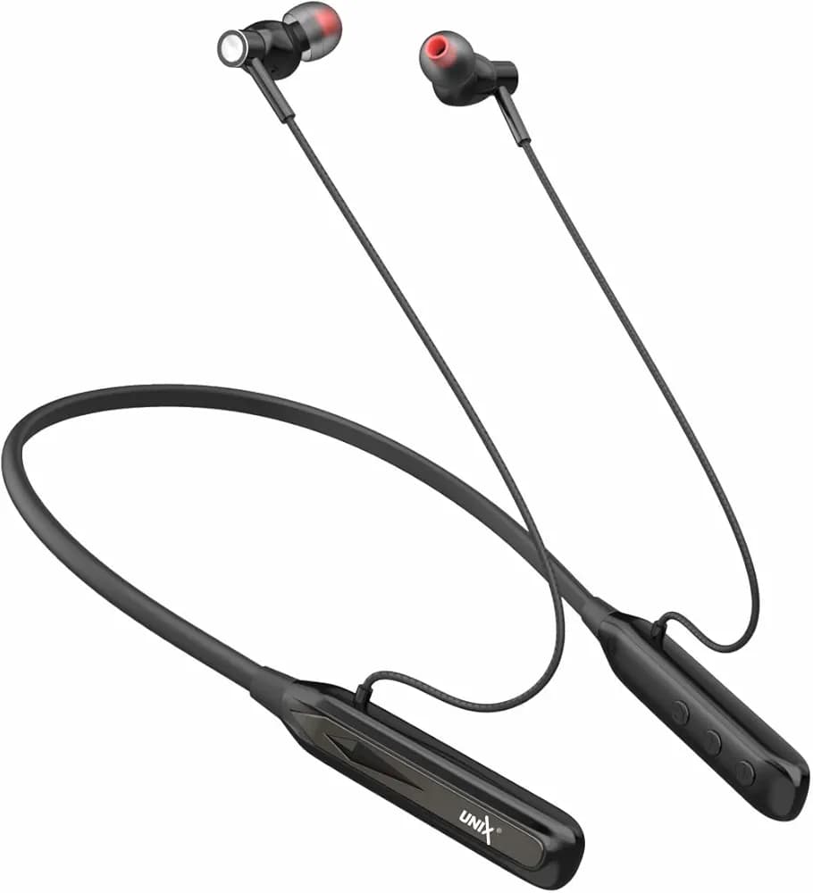 Unix Metal Earphone | Neckband | 48 Hours Talk TIME Bluetooth Headset (Black, in Ear)