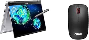 ASUS Vivobook S 14 Flip (2023), AMD Ryzen 5 7530U, 14" (35.56 cm) FHD+ Touch, (8GB RAM/512GB SSD), TN3402YAB-LZ522WS + WT300 Mouse (Black)