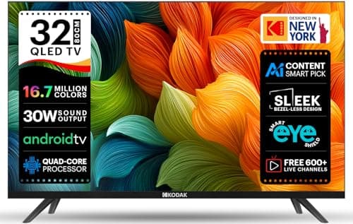 Kodak 80 cm (32 inches) 9XPRO Series HD Ready Certified Android LED TV 329X5051 (Black)