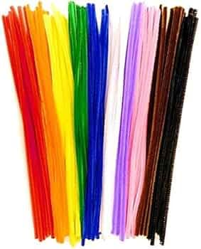 53ARTS 100 Pcs Pipe Cleaner for Craft, 12 Inch Flexible Wired Fibre/Furry Sticks for Kids Hobby, Fun, Scrap-Book, DIY Accessory (Multi-Color)
