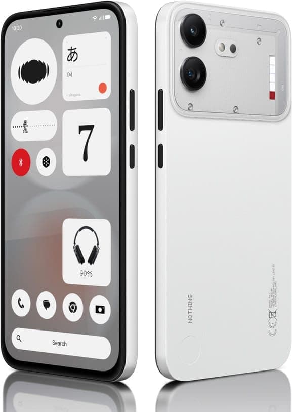 Nothing Phone (4b) 5G (White, 8GB RAM, 256GB Storage) | Snapdragon 6 Gen 4 Processor | 6.77-inch FHD+ AMOLED Display | 6000mAh Battery | 50MP + 8MP Du...
