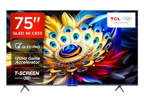 TCL 189 cm (75 inches) 4K Ultra HD Smart QLED Google TV 75C655 (Black)