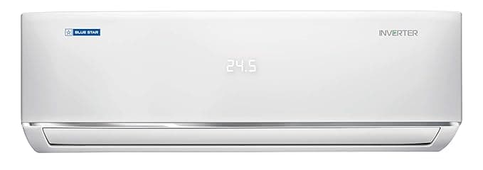 Blue Star 1.5 Ton 5 Star Inverter Split AC (IC518DATX,White with Chrome Strip décor) Air Conditioners