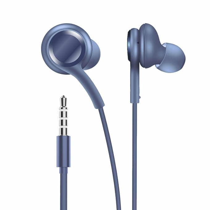 Candytech HF S8 Maxx Pro Wired Headset with 3.5mm Jack and in Built Mic & Enriched Bass (Blue)