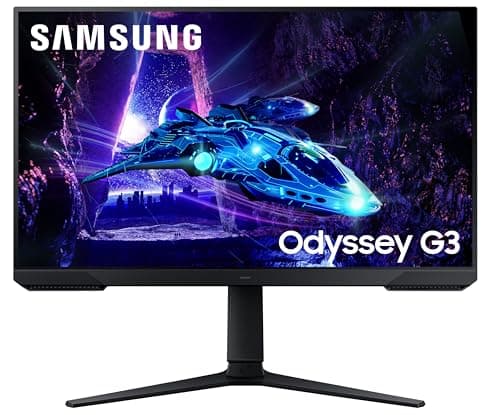Samsung Odyssey G3 Gaming Monitor 27 Inch (68.5 cm), FHD 1920 X 1080, VA Panel, 180Hz, 1ms(MPRT), Freesync, DP, HDMI, Headphone, Height, Tilt, Pivot A...