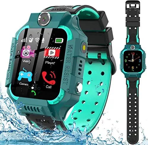 Beisite Kids Smart Watches Phone - Waterproof Kids Watch with GPS/LBS Tracker for 3-12 Year Old Boys Girls Birthday Gifts,Kids Cell Phone,Smart Watch(Green)(Q19 Smart Watches)
