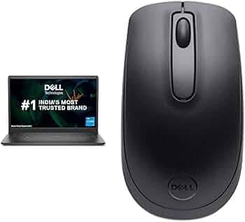 Dell Vostro 3420 Laptop,Intel i5-1135G7/16GB/512GB SSD/14.0" (35.54cm) FHD Carbon Black/1.48kg & WM118 Wireless Mouse, 2.4 Ghz with USB Nano Receiver,...