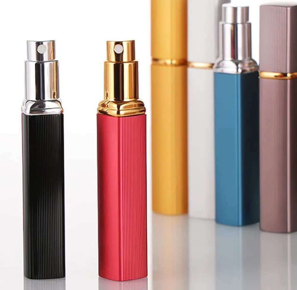 Aston Andia 12ml Perfume Refill Bottle Refillable Perfume Bottle Mini Travel Empty Glass Spray Bottle with Perfume Extractor Pump,Funnel(1 piece, black)