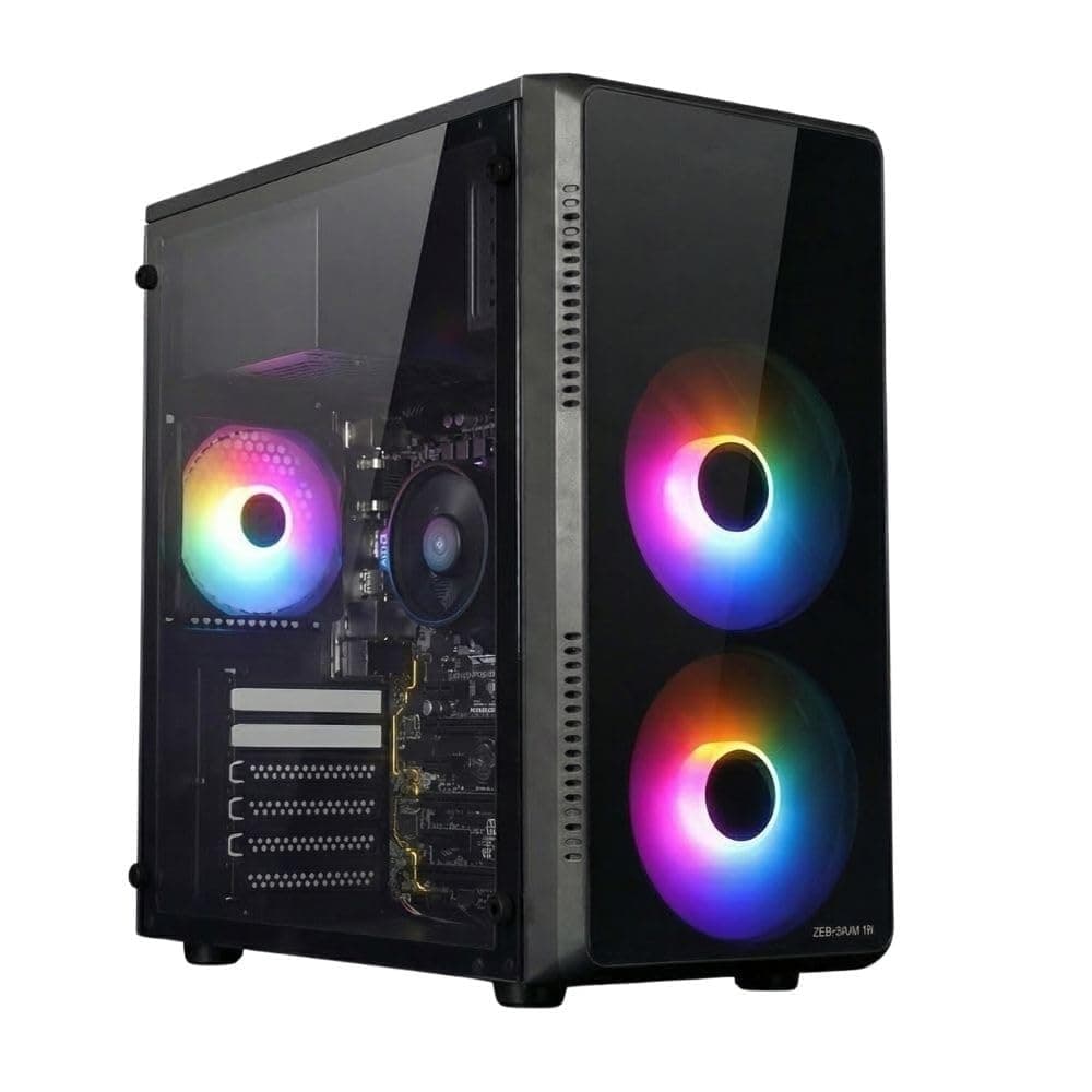 Assembled Desktop PC Core i5 4th Gen | 8GB RAM | 512GB SSD | Win 11 + MS Office | WiFi | HDMI VGA | USB 3.0 | RGB Gaming Cabinet (3 Fans) | 2 Year War...