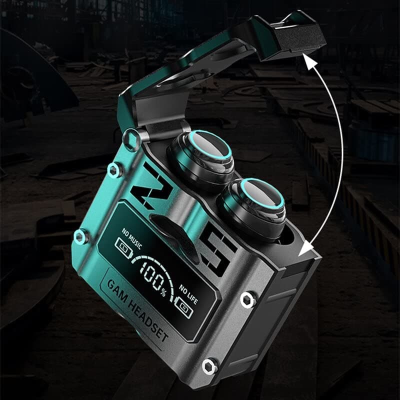 fiado Premium True Wireless M25 TWS Earbuds with Mic, Gaming 40ms Low Latency Headphones, 35Hrs Playtime, Deep Bass, ENC Stereo Call, Bluetooth 5.3 Earphone, 1-Step Pairing, Voice Assistant