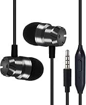 PTron HBE6 (High Bass Earphones) Metal in-Ear Wired Headphones with Mic - (Black)