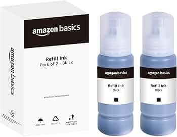amazon basics 003 Refill Ink Bottle (Dual Pack) | Compatible with Epson L3110/L3150/L3250/L3252/L3115/L3116/L3101/L3210/L3215/L3216/L3151/L3152/L3156/...