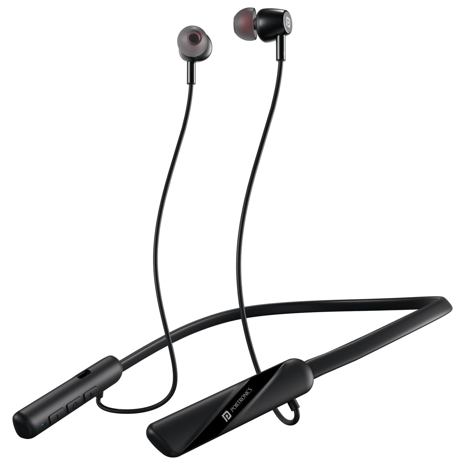 Portronics Harmonics Z10 in Ear Bluetooth Headphone with Mic, 35Hour Playtime,10mm Driver, Magnetic Earbuds, Voice Assistant, Bluetooth 5.3V, IPX4 Wat...
