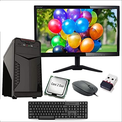 Assembled Desktop, Core 2 Duo E7500 Processor, 15.4 Inch LED Monitor 4 GB RAM, (128GB) SSD,with Keyboard Mouse