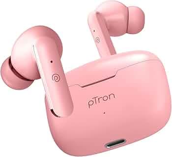 pTron Basspods P81 in-Ear Wireless Earbuds, Pristine Sound, 32Hrs Playtime, Clear Calls TWS Earbuds, Bluetooth V5.1 Headphone, Type-C Fast Charging, V...