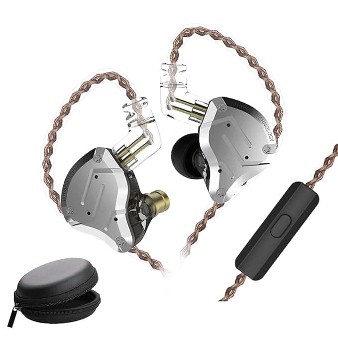 KZ ZS10 Pro in Ear Monitor Earphone,5 Driver Hybrid Dynamic Driver Balanced Armature Earbuds Newest Stereo Sound Comfortable Noise Isolation Earphone
