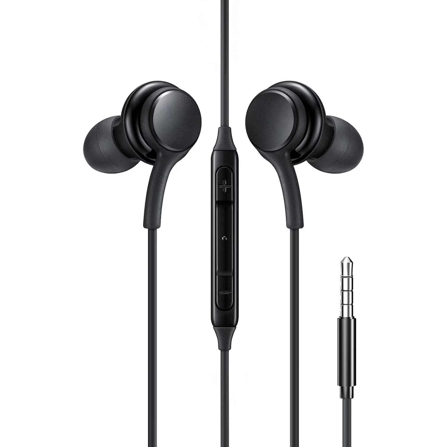 HAMMER 3.5mm Wired Earphones with Mic & in-line Controls, 13mm Dynamic Drivers, Clear Sound Compatible with Phone, Laptop & Tablet (Black)