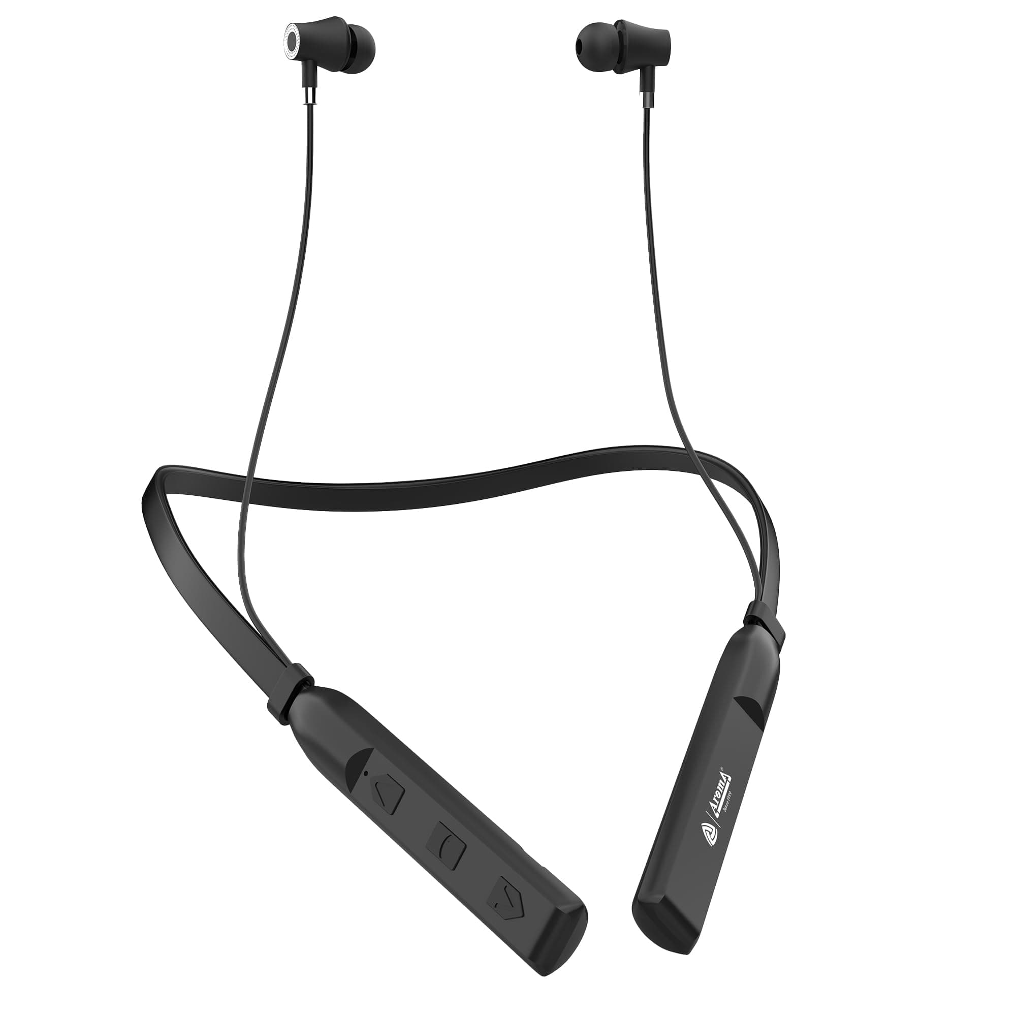 AROMA NB119 Brio Upto 60 Hours Playtime* Fast Charging Dual Pairing, Heavy Bass Neckband Bluetooth