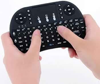 FNX Wireless Mini Keyboard with Touchpad and LED Backlight - 3-in-1 Multifunction Remote Control for PC, Android TV, Gaming Consoles