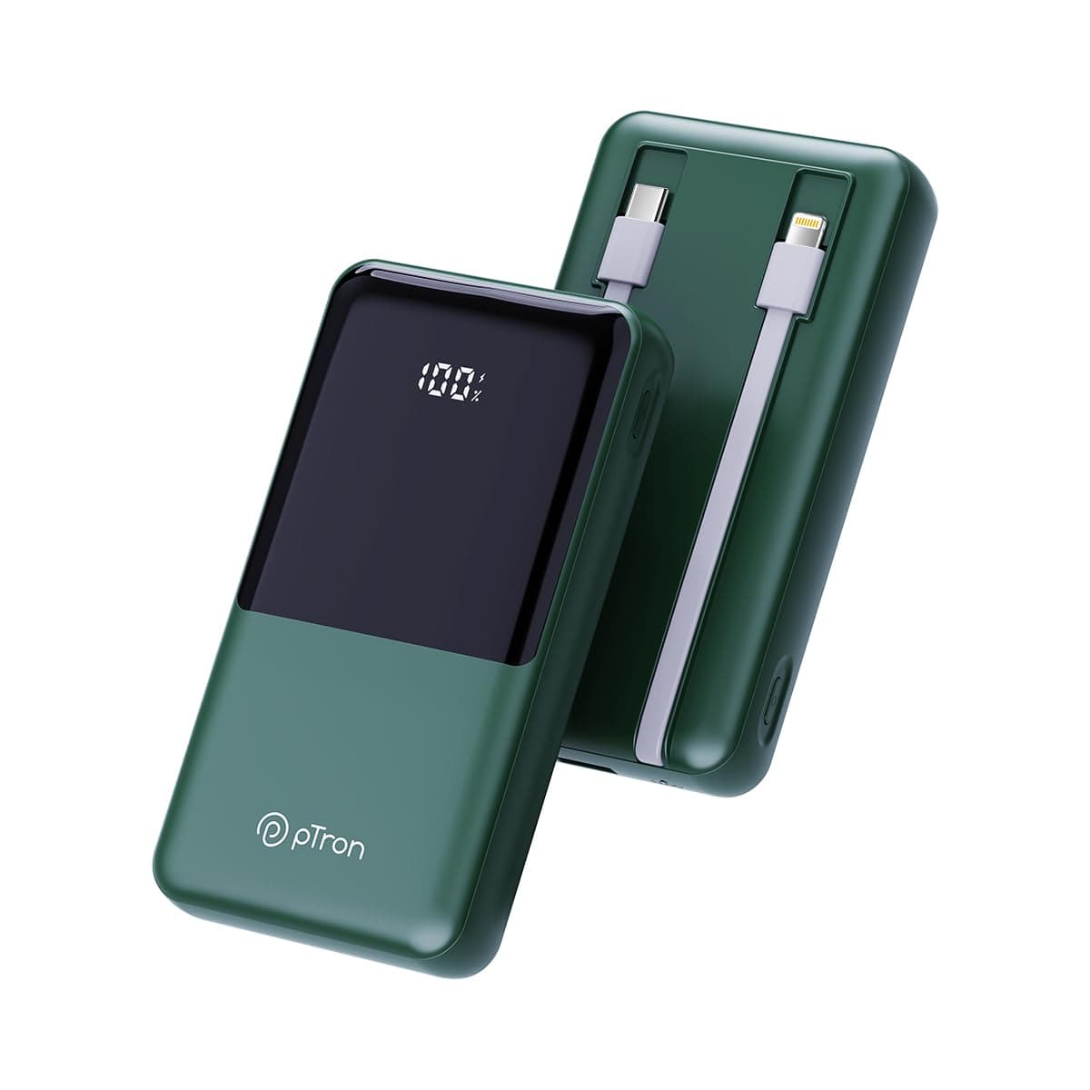 pTron Dynamo Power 20000mAh 22.5W Super Fast Charging Power Bank with Quick Charge & 20W Power Delivery, Built-in Charging Cables, 4 Outputs, Type-C I...