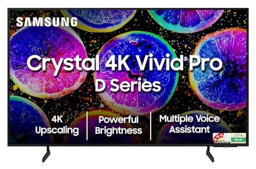 Samsung 189 cm (75 inches) D Series Crystal 4K Vivid Pro Ultra HD Smart LED TV UA75DUE77AKXXL (Black)