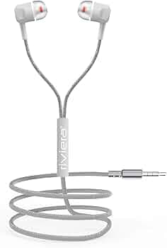 Riviera IPL-03 in Ear Earphones with Rich Bass and Surround Sound, Wired Earphones, Microphone, Clear Music-(White)