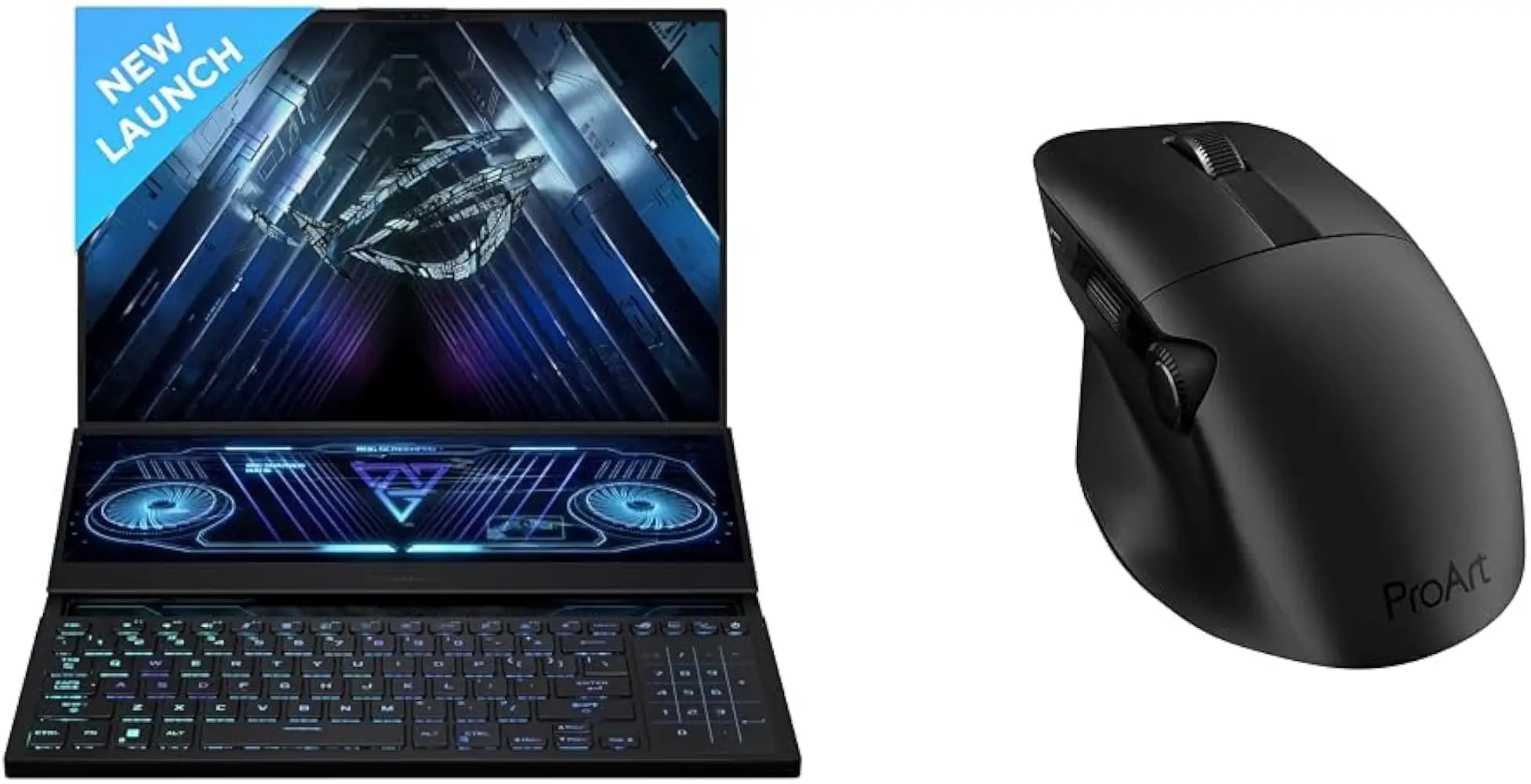 ASUS ROG Zephyrus Duo 16 (2023) Dual Screen Laptop, 16" (40.64 cm) QHD+ 240Hz/3ms, AMD Ryzen 9 7945HX, 12GB RTX 4080, Gaming Laptop (32GB/2TB SSD/Wind...
