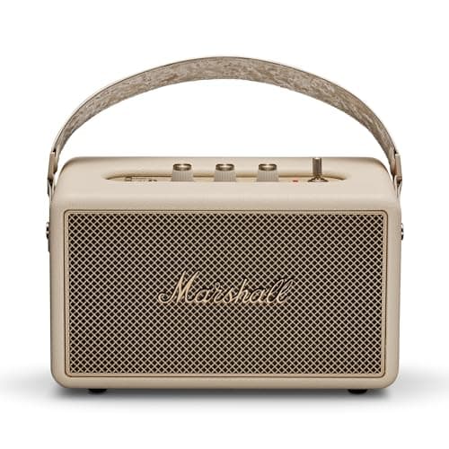 Marshall Kilburn III Portable Bluetooth Speaker with 50+ Hours of Portable Playtime, (360 Sound), Dust & Water-Resistant (IP54) Cream.