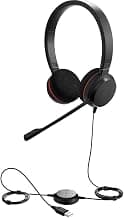 Jabra Evolve 20 UC Stereo Wired Headset / Music Headphones (U.S. Retail Packaging)
