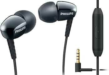 PHILIPS Rich Bass in-Ear Headphones with Mic-Black