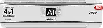 Acer 1.5 Ton 5 Star Halo Cool Series Inverter Split AC (Copper, AiSense, Four-Way Convertible, Quad Swing, MicroFilter, Auto-Clean, AR15SIN5GMGT, 2023...