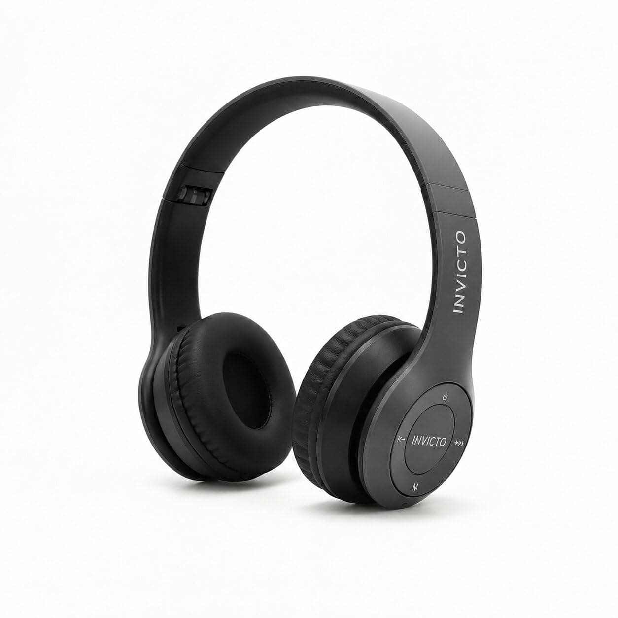 INVICTO 47 Wireless Bluetooth Headphones Over Ear with Mic (Black)