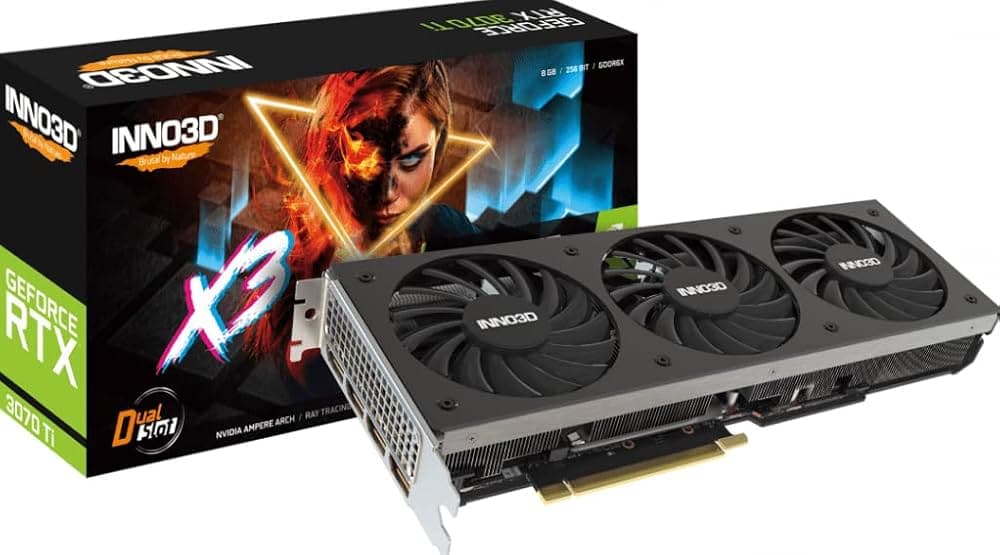 INNO3D GEFORCE RTX 3070 TI X3 OC 8GB GDDR6X Gaming Graphic Card - N307T3-086XX-1820VA45
