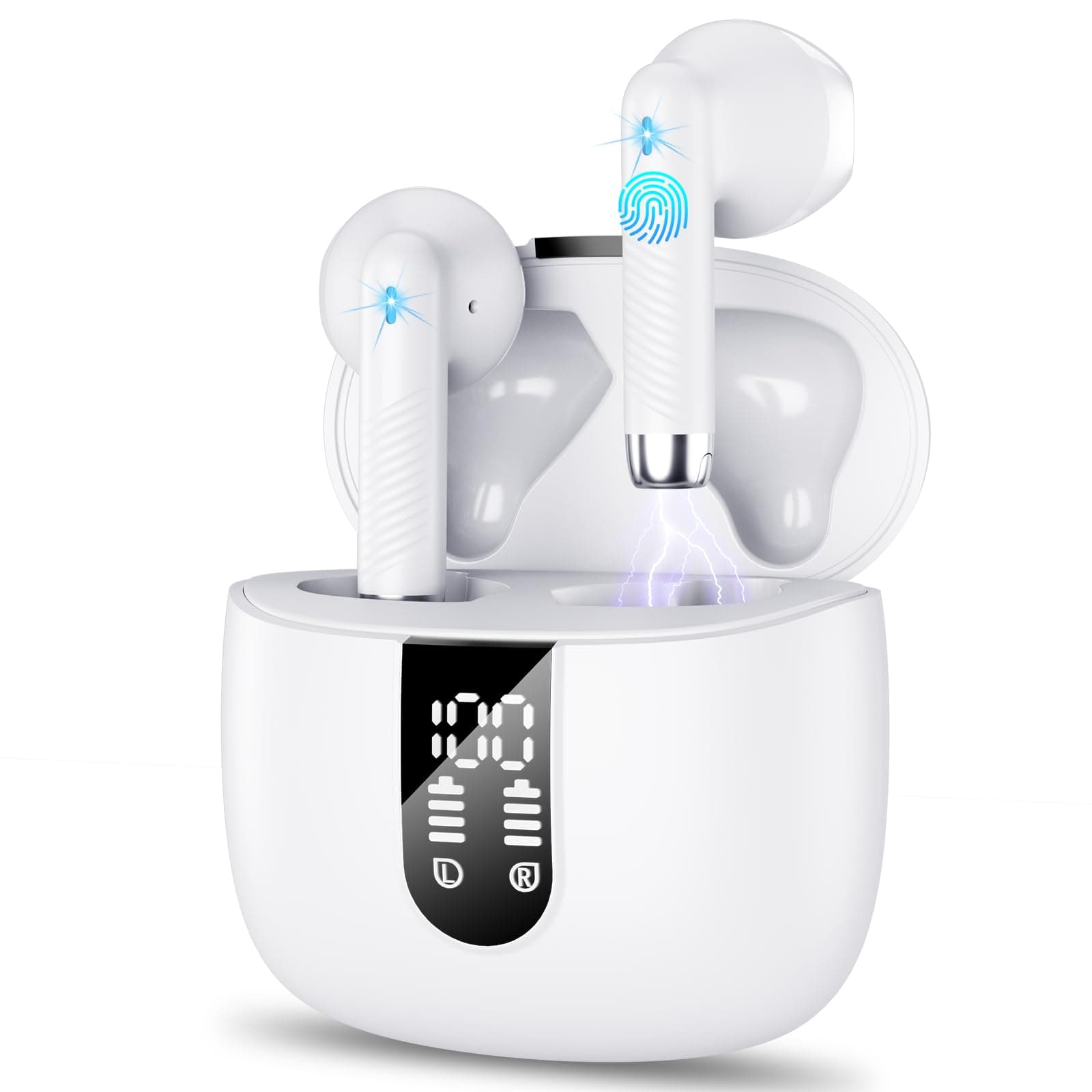 Wireless Earbuds, Bluetooth 5.3 Headphones in-Ear with CVC8.0 Noise Cancelling Mic, 40H Bluetooth Ear buds with 14.2mm Driver Stereo, Wireless Earphon...