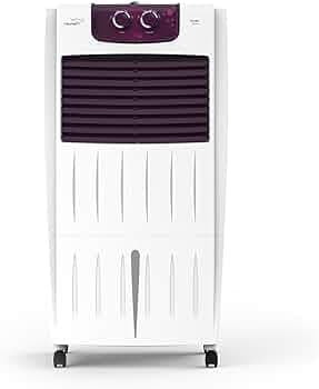 V-Guard Arido P22H-N Personal Air Cooler for Home | Mosquito & Dust Filter | 2 Year Warranty | 22 L (White & Purple burry)