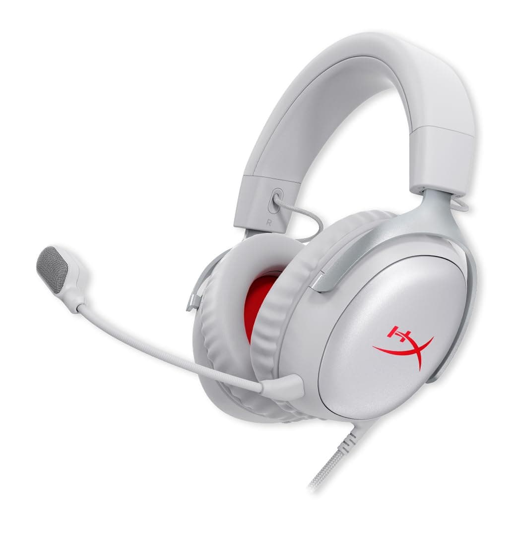 HyperX Cloud III Wired Gaming Over Ear Headset, PC, PS5, PS4, Xbox Series X|S, Xbox One, Nintendo Switch, Mac, Mobile, 53mm with Neodymium Magnets, Me...