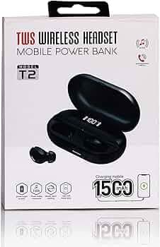 T2 TWS Wireless Earbuds with Button Touch Control, 1500mAh, Display | Active Noise Cancellation Earbuds (Upto 32dB) | Massive 150Hrs Playtime | BT 5.2...