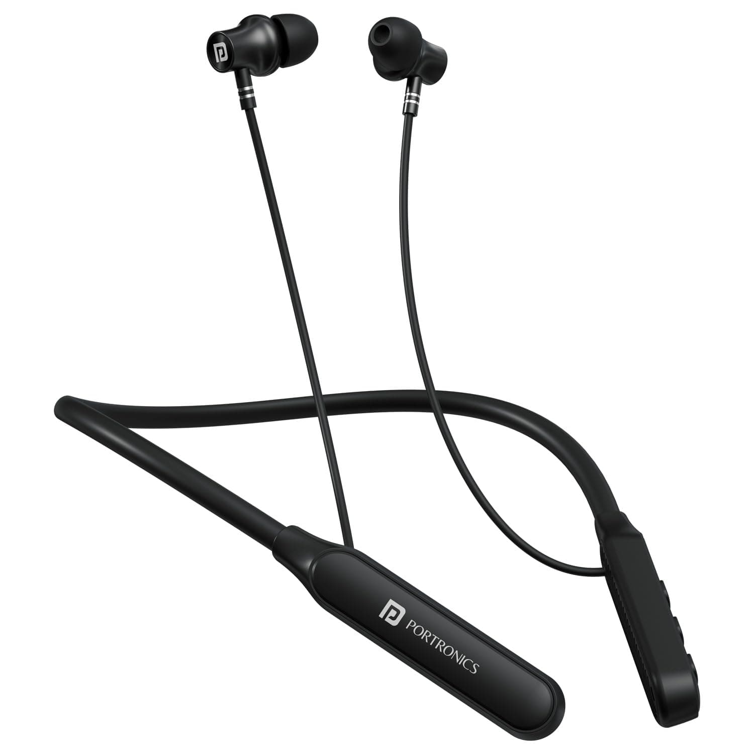 Portronics Harmonics Z14 in-Ear Bluetooth Earphone Neckband with Vibration Alert & Magnetic Latch (ON/Off), Upto 35 Hours Playtime,HD Call Clarity, BT...