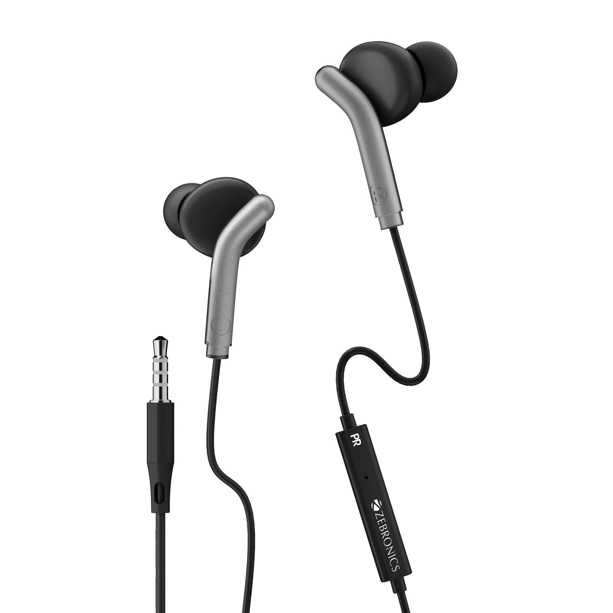 Zebronics Zeb-Bro in Ear Wired Earphones with Mic, 3.5mm Audio Jack, 10mm Drivers, Phone/Tablet Compatible