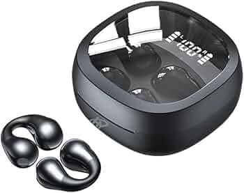 HY Open Ear Earbuds Bluetooth Wireless v5.3, OWS Earclips Design, 8mm Driver, Up to 5H/40H Playback, Intelligent Noise Reduction Air Conduction Headph...