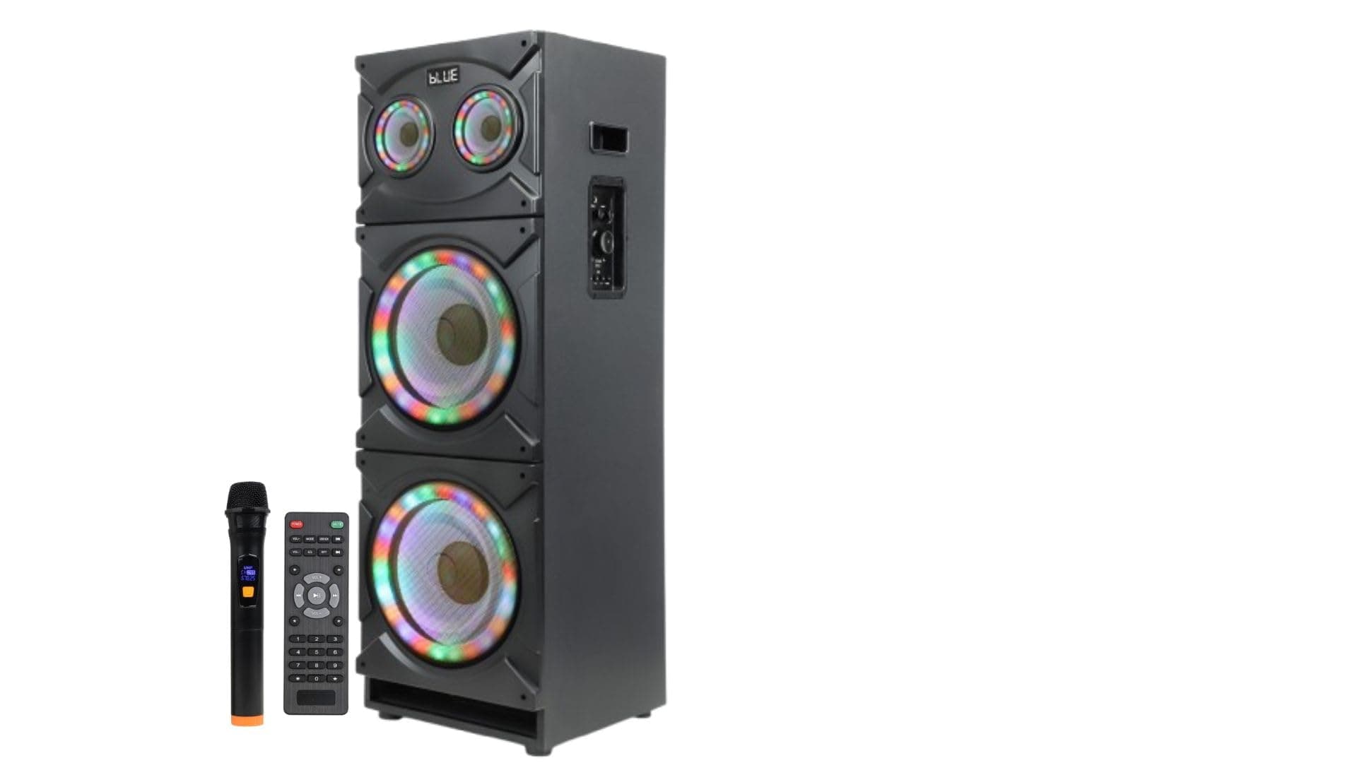 TECHXEWOO Godizilaa 400 Watts Monster Series Home Theater Speaker with Dual 10" Woofer, 4" Tweeter, Wireless MIC, RGB Lights, Karaoke, Bluetooth, Digi...