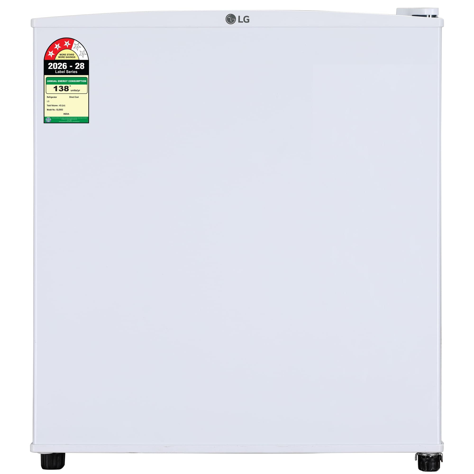 LG 43 L 3 Star Direct Cool Minibar Single Door Refrigerator (GLD0536VRSW, Super White)