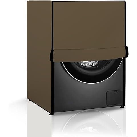 The Furnishing Tree Washing Machine Cover Biege Compatible for Bosch 6.5 Kg Fully-Automatic Front Loading WLJ2026IIN - D × W × H : ( 48.3x61x86.4 CM )